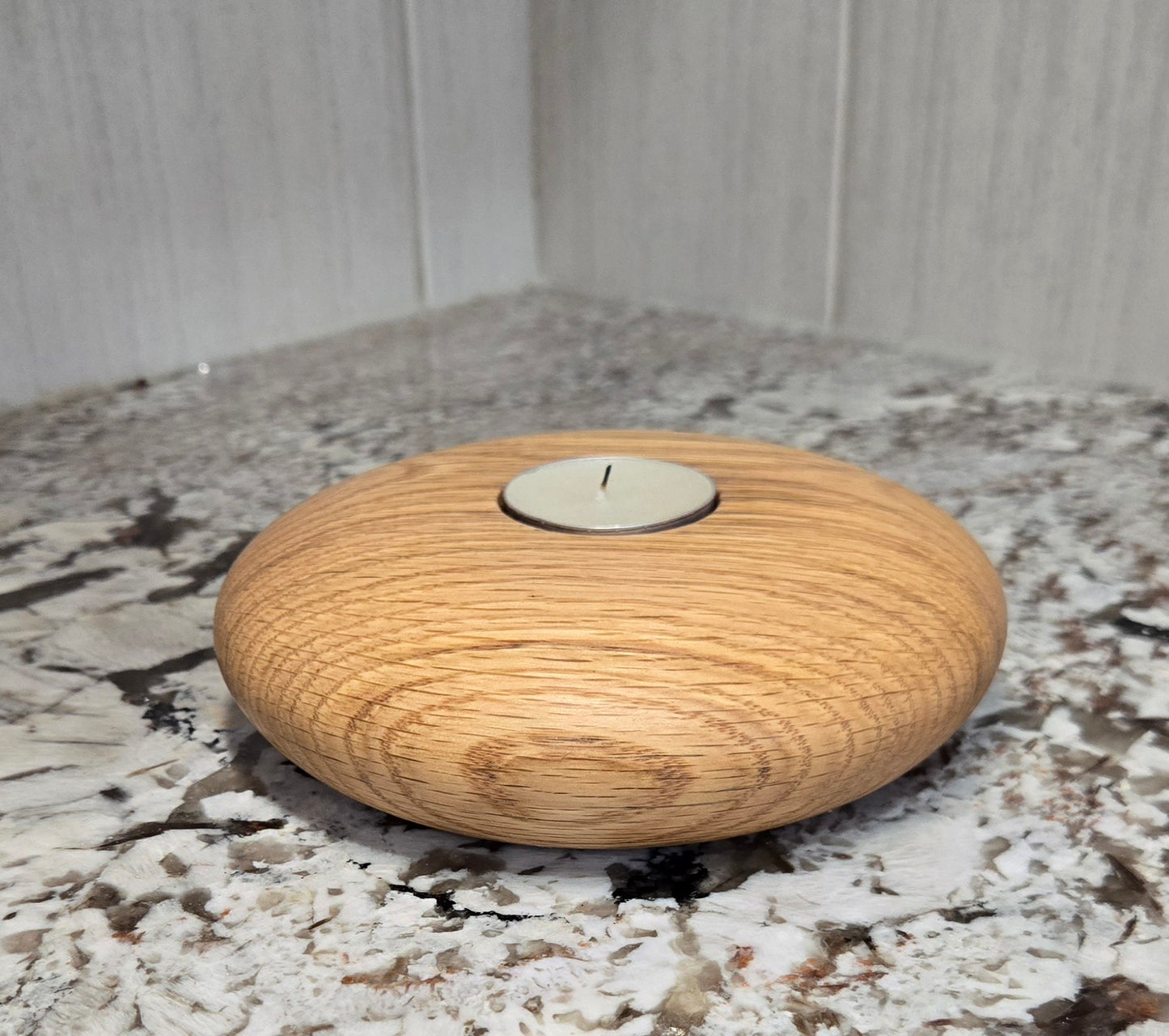 Oak Riverstone Tealight Candle Holder
