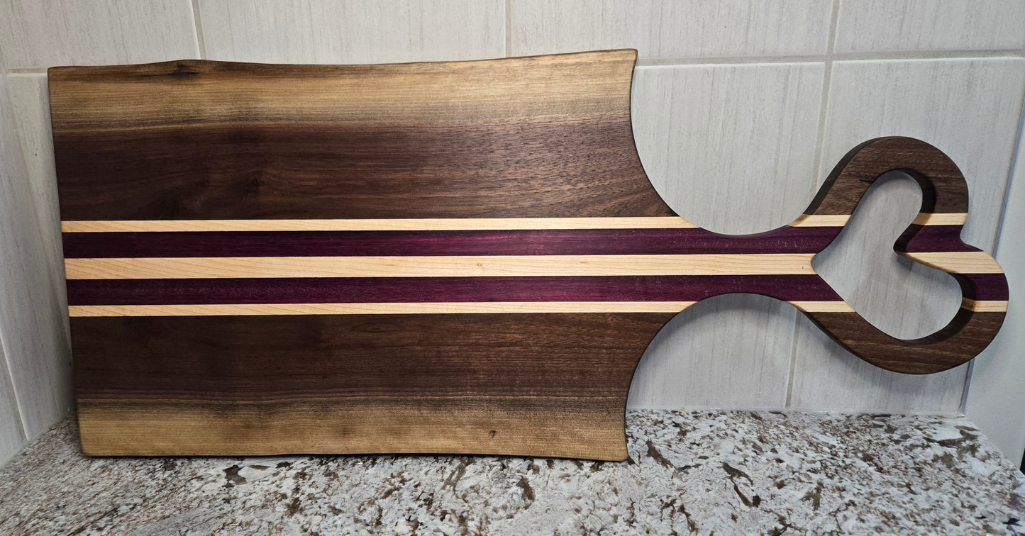 Charcuterie Board With Heart Shaped Handle