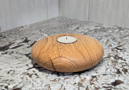 Oak Riverstone Tealight Candle Holder