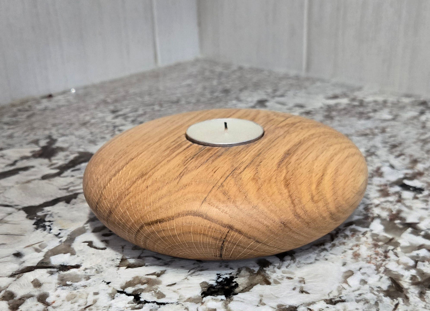 Oak Riverstone Tealight Candle Holder