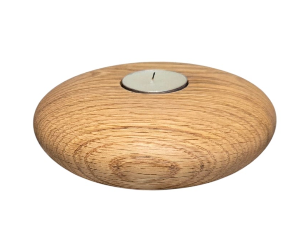 Oak Riverstone Tealight Candle Holder