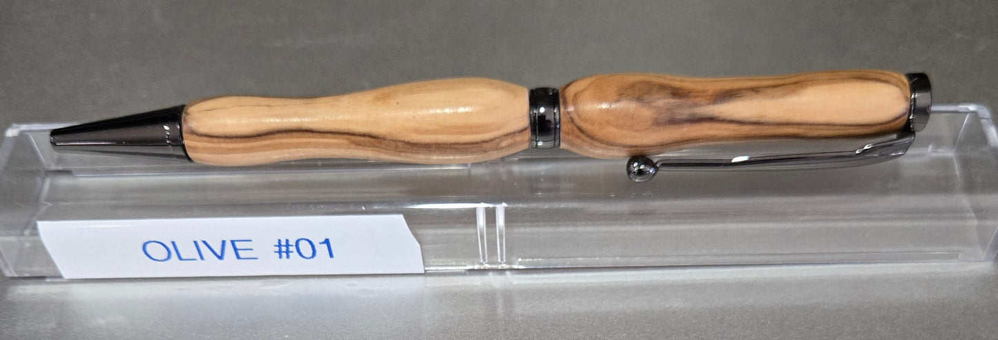 Olive Wood Slim Line Pen